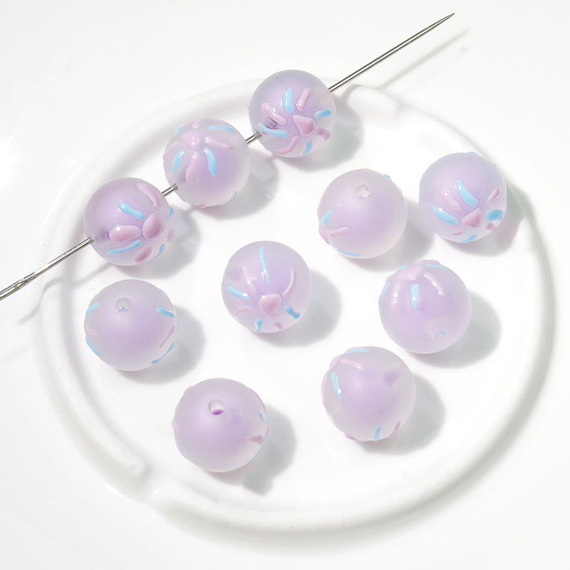 Wholesale Hand Painted Drip Oil Ornament Accessories Beads